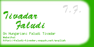 tivadar faludi business card